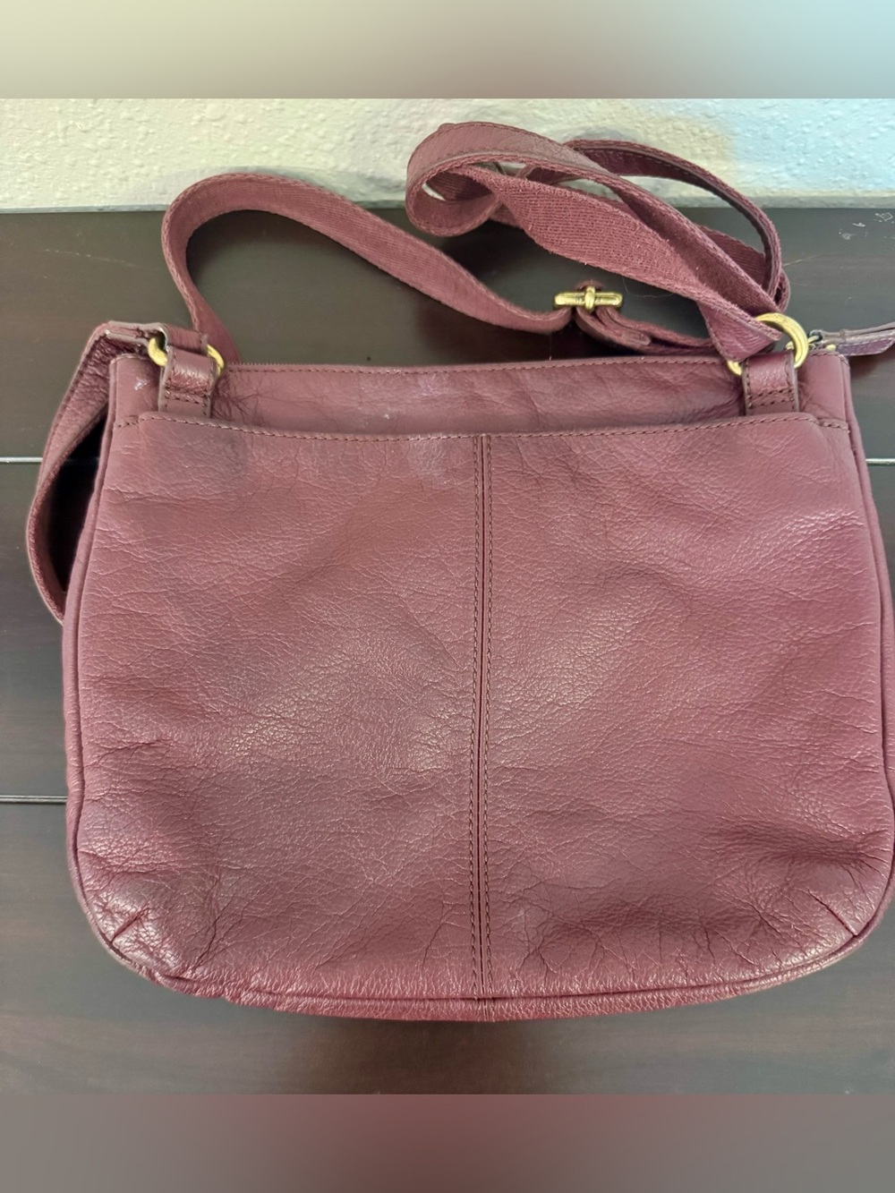 Fossil Tinsley Medium Womens Crossbody Bag in Wine/Burgundy - Picture 3 of 7